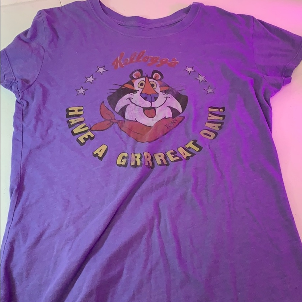 Kelloggs have a great day Tony the tiger purple